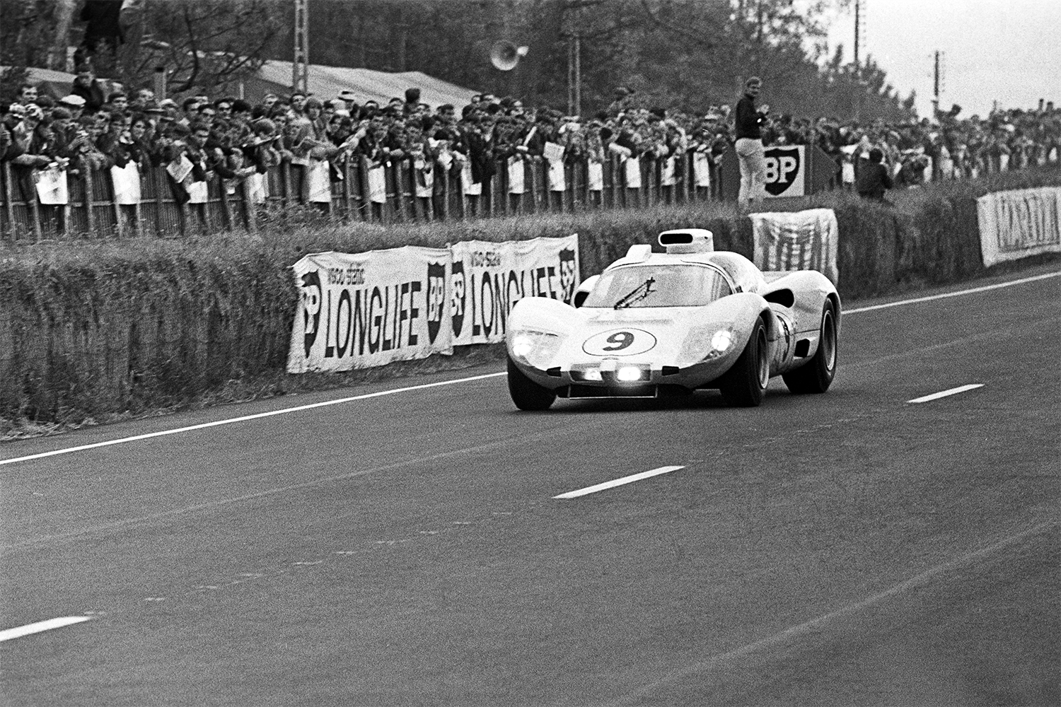 <strong>Chaparral 2D</strong><br><strong>Car number:</strong> 9<br>While Ford was the face of American speed and ingenuity, it wasn’t the only U.S. automaker in the race. Chaparral was a small but mighty force in the racing circuit, despite not finishing this time around.