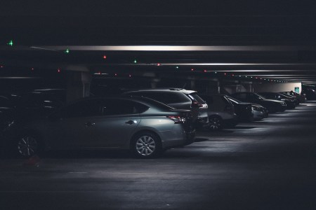 Dark parking garage blue tooth scanner