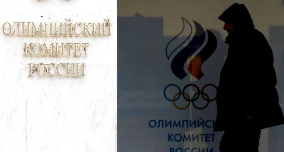 Russian Olympic Committee building is seen in Moscow, Russia after The World Anti-Doping Agency (WADA) handed a four-year ban to Russia for major sporting events including the 2020 Tokyo Olympics and 2022 World Cup on December 09, 2019. (Photo by Sefa Karacan/Anadolu Agency via Getty Images)