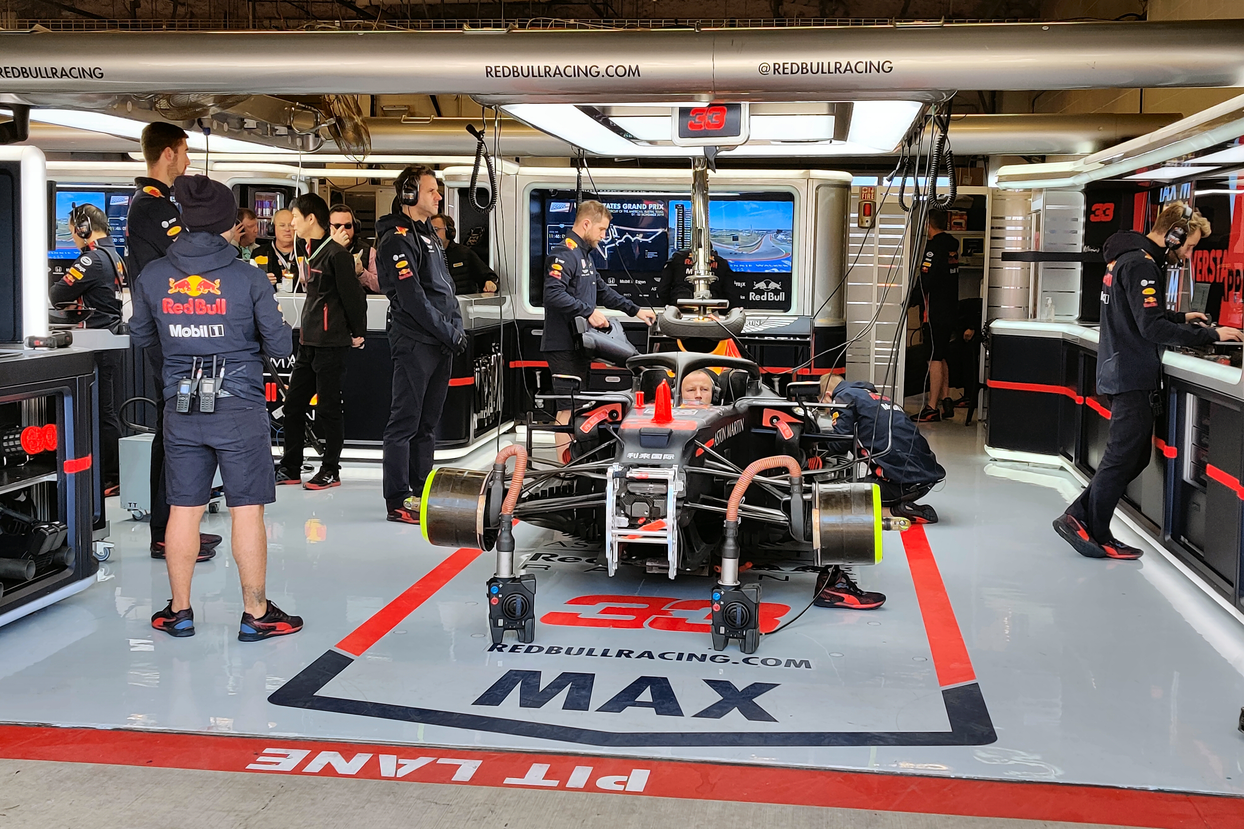 red bull race team circuit of the americas pit lane