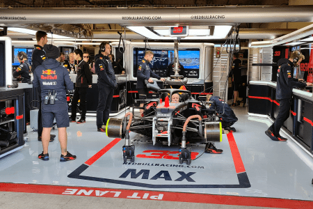 red bull race team circuit of the americas pit lane