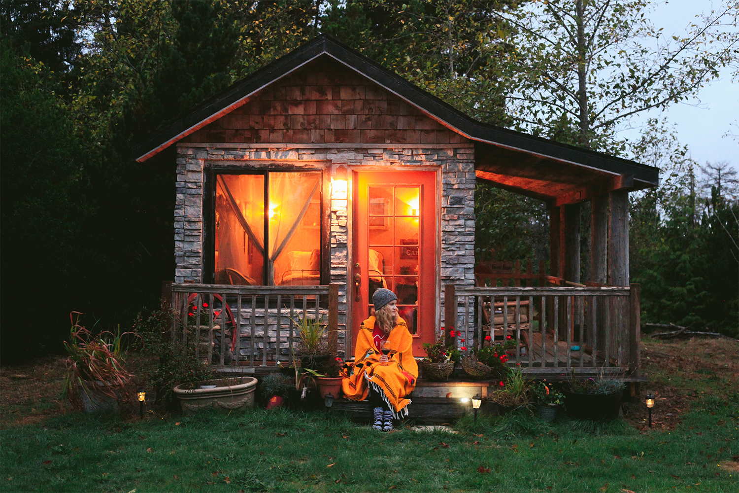 Hipcamp tiny cabin campsite