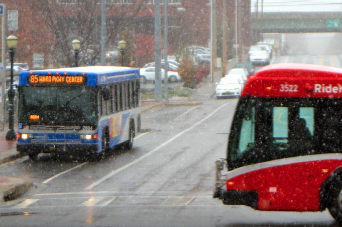 Buses in Kansas City.