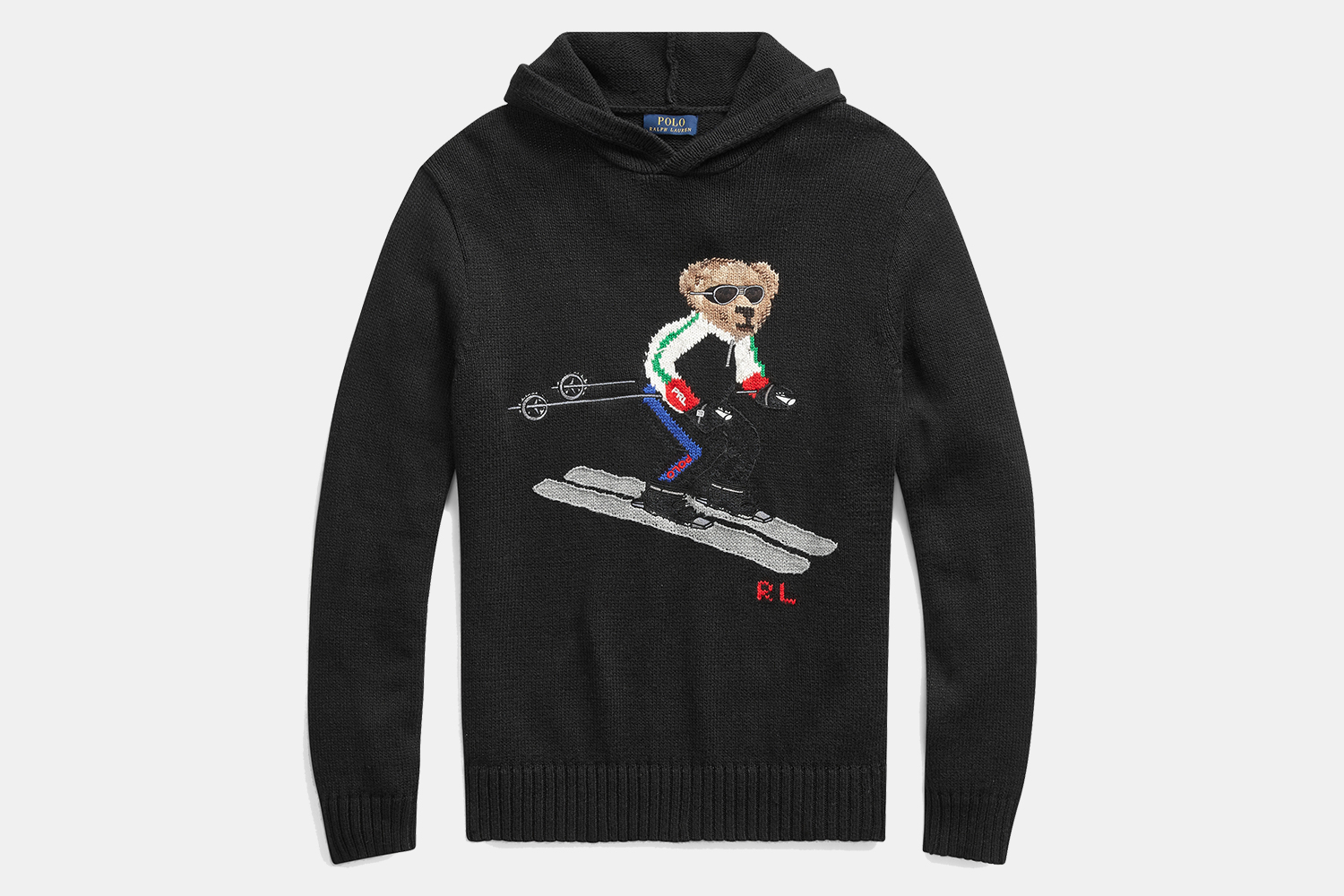 Ralph Lauren Men's Ski Polo Bear Hooded Sweater
