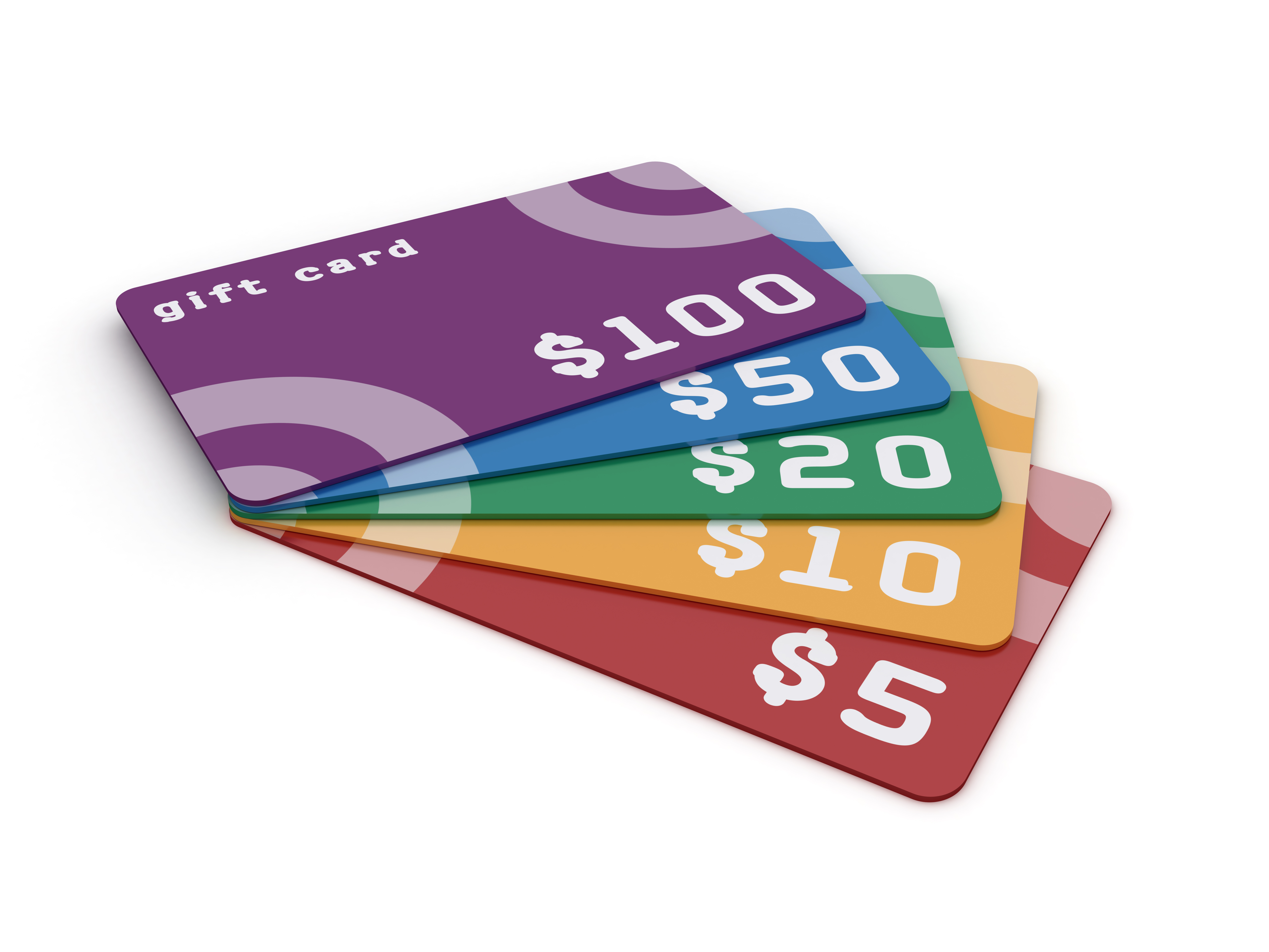 unused gift cards