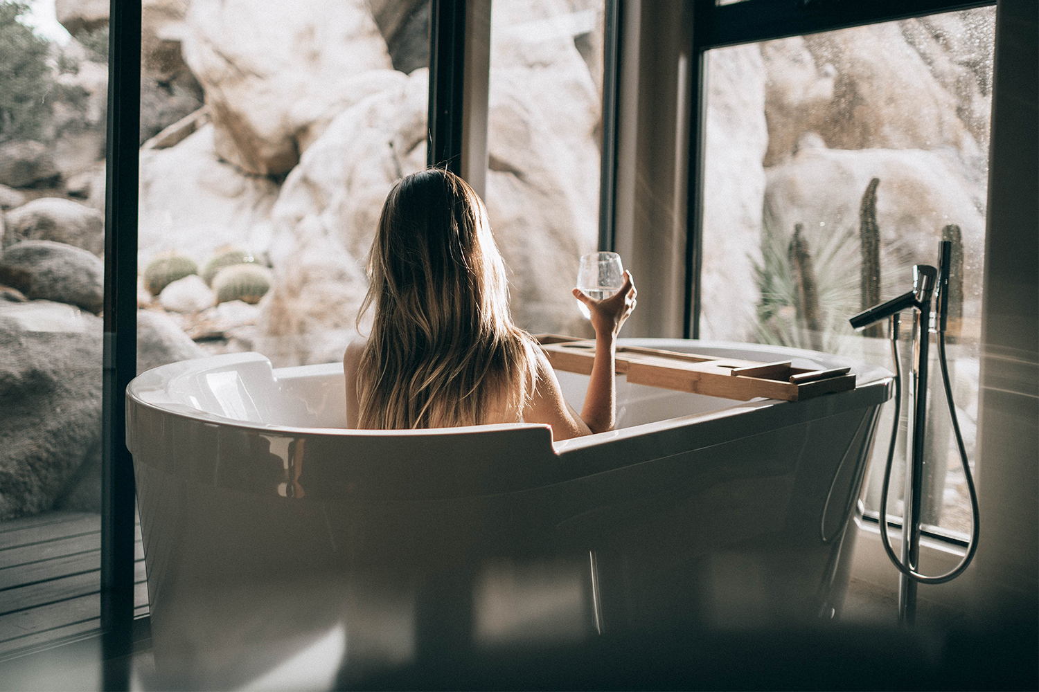 Woman in a bathtub