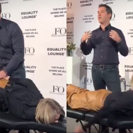 Julianne Hough gets energy pulled out of butt at Davos