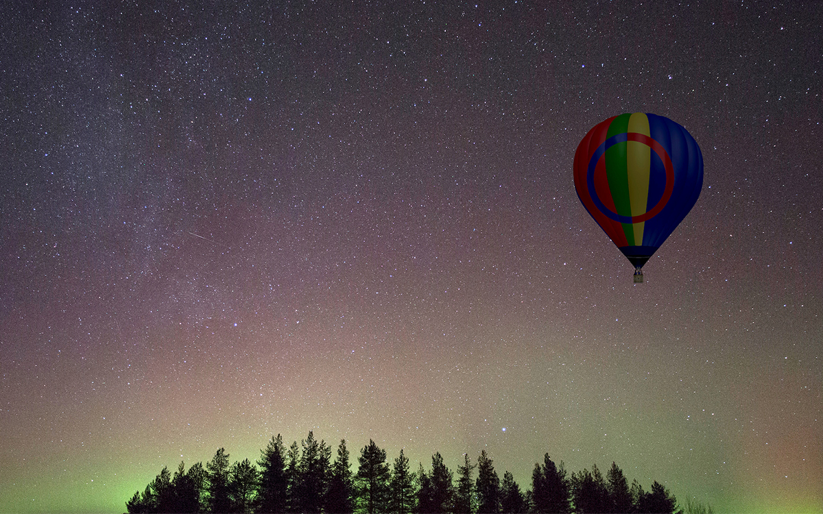 Northern Lights Hot Air Balloon