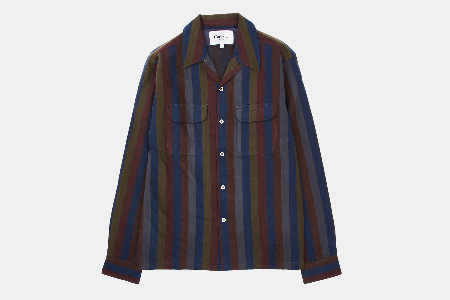 Corridor Men's Italian Striped Moleskin Work Shirt