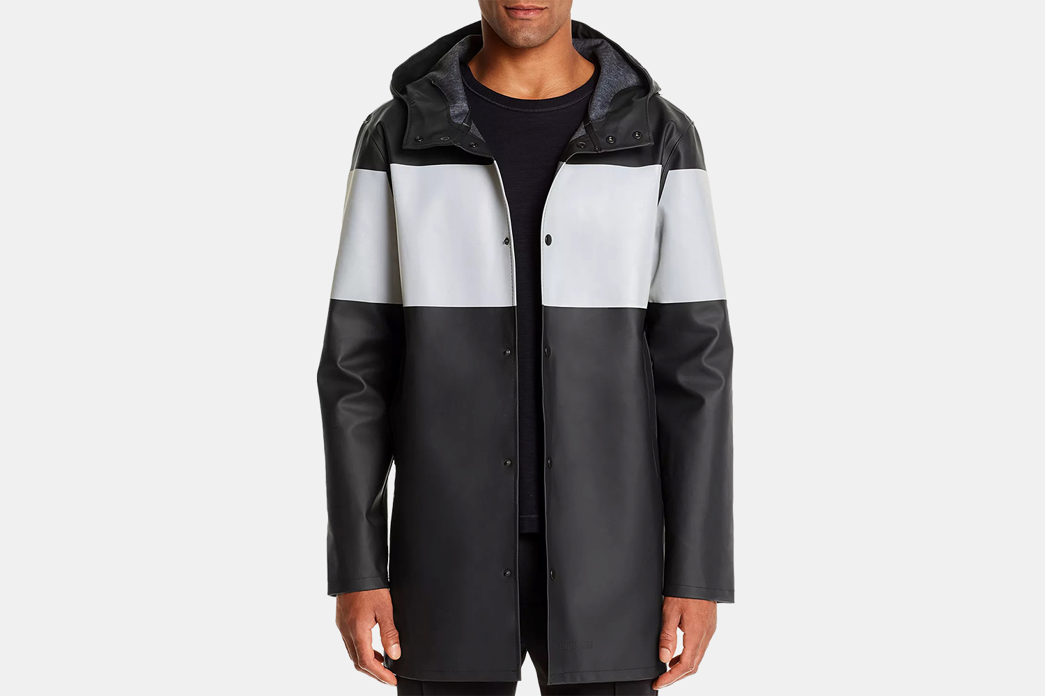 Stutterheim Men's Stockholm Reflective-Stripe Rain Jacket