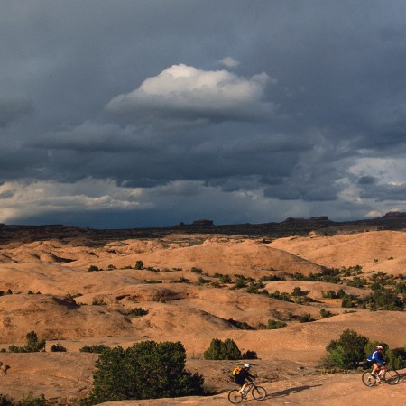 Bikers riding Slickrock Trail