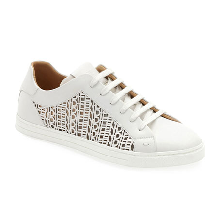 Laser-cut Logo Low-Top Sneakers Fendi