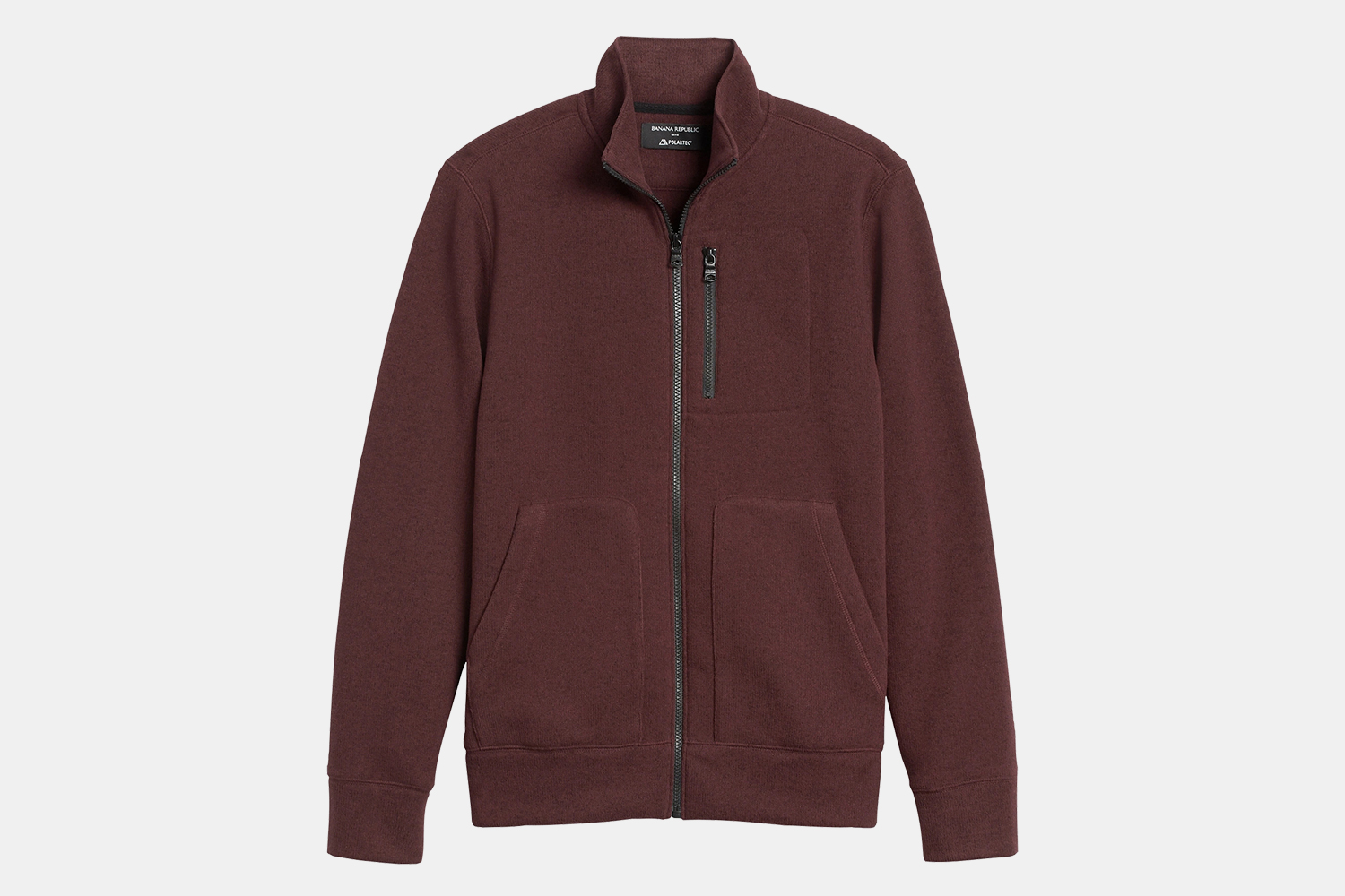 red men's fleece jacket
