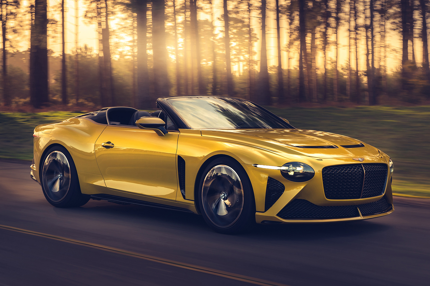 Yellow custom Bentley