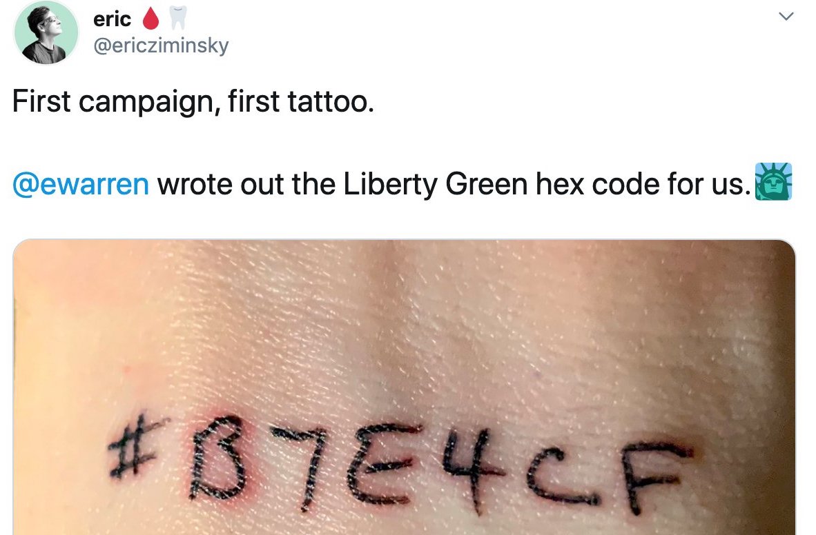 Warren staffers are being criticized for getting tattoos that resemble Holocaust numbers.
