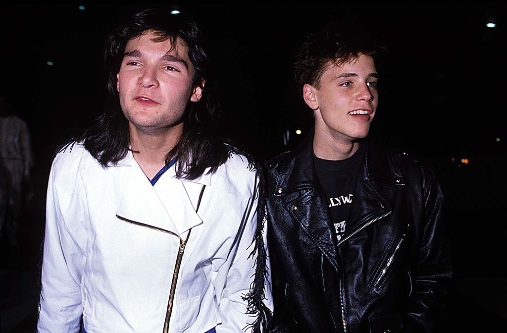 Corey Feldman and Corey Haim in 1989. (Photo by Jeff Kravitz/FilmMagic)