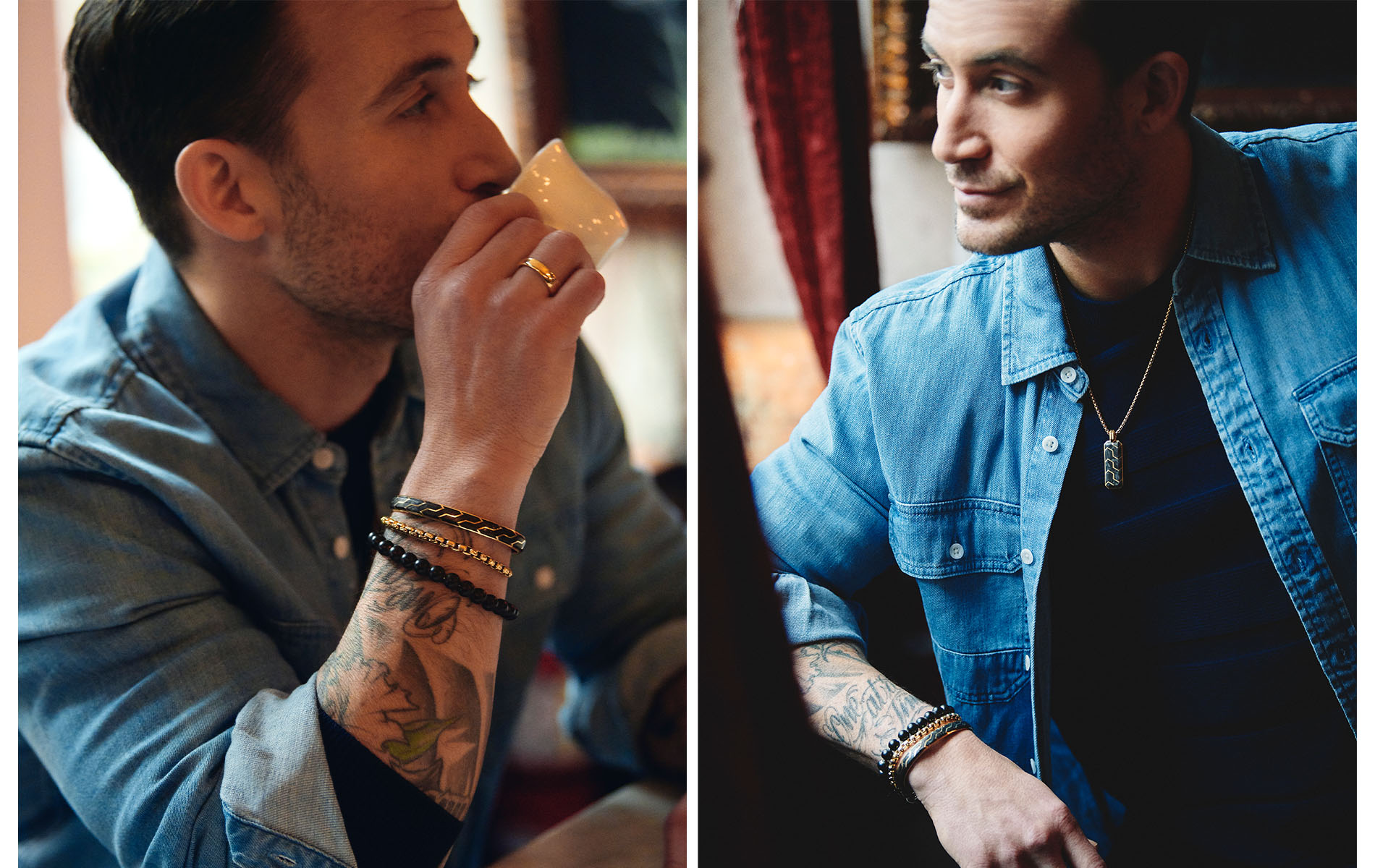 Michael Chernow wearing David Yurman at Frank Restaurant