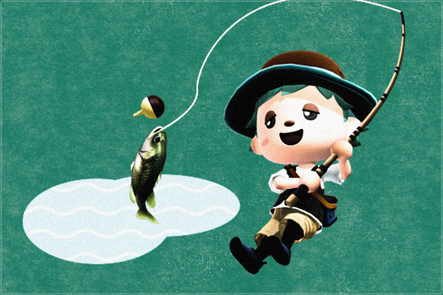 Oh to be a human mindlessly fishing on an island full of anthropomorphic animals  