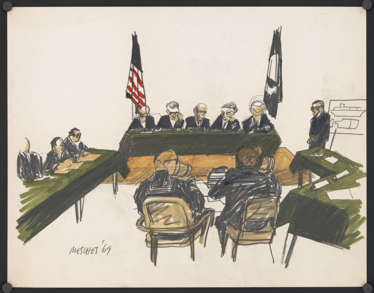 Courtroom sketch