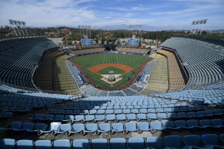 Empty sports stadium