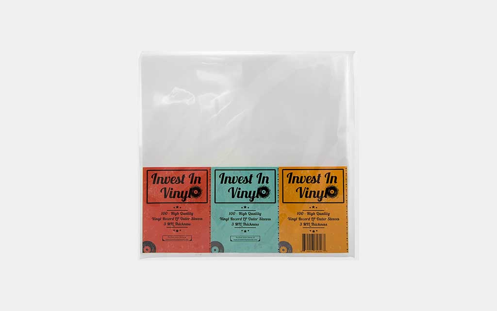 Invest In Vinyl Clear Plastic LP Outer Sleeves