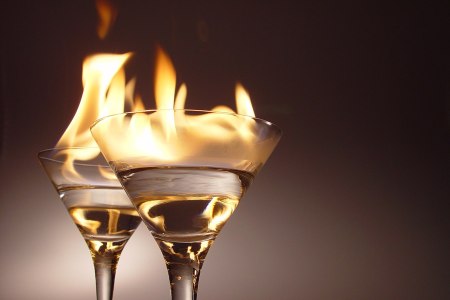 Flaming drinks
