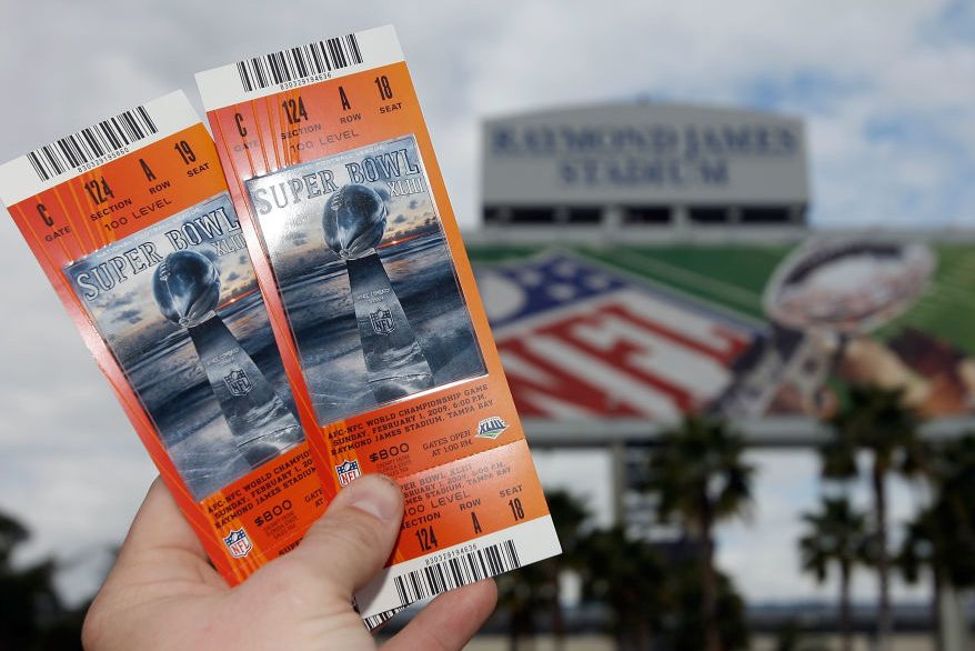 A fan holds up tickets prior to Super Bowl XLIII.  (Kevin C. Cox/Getty Images)