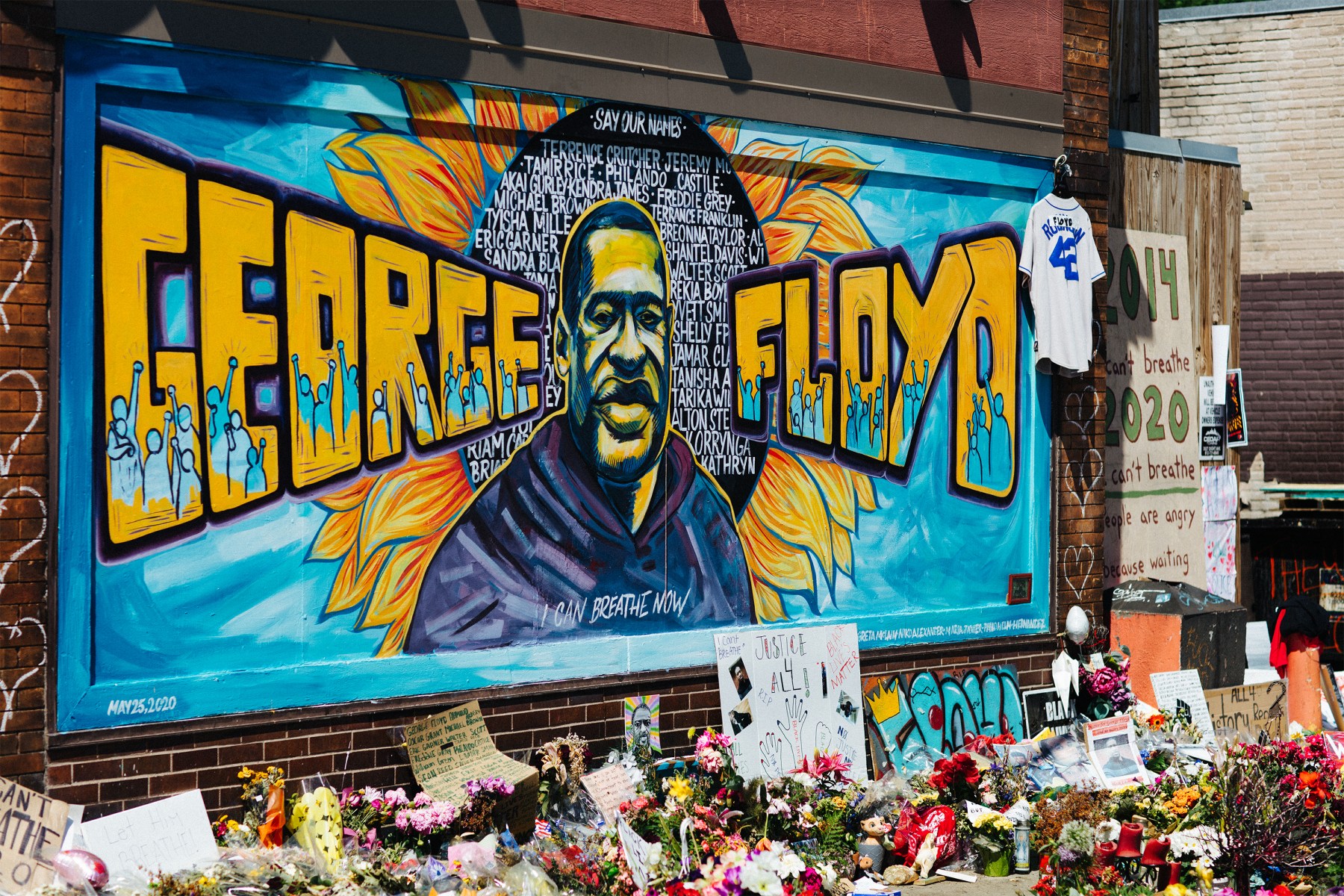 <p><span style="font-weight: 400">The response to George Floyd’s murder at the hands of the Minneapolis Police Department has been surprisingly heartening and regrettably predictable. His killing sent shockwaves through the country, leading to massive protests. However, the civil rights demonstrations have in some cases boiled over into looting and rioting, and those inclined toward the phrase “All Lives Matter” have latched onto the latter. The one thing the protesters and the denouncers have in common? If they don’t live in the Twin Cities, there’s a good chance they have no idea what the real community response has been. Yes, a police precinct is burned. Yes, rebuilding businesses may cost </span><a href="https://www.startribune.com/twin-cities-rebuilding-begins-with-donations-pressure-on-government/571075592/"><span style="font-weight: 400">$500 million</span></a><span style="font-weight: 400">. But to give outsiders a first-hand view of how city residents are coming together in support of their Black neighbors, photographer </span><a href="http://www.deenstudio.com/"><span style="font-weight: 400">Wale Agboola</span></a><span style="font-weight: 400"> captured the truly astounding patchwork of murals, memorials and street art that has flourished throughout the city.</span></p>
