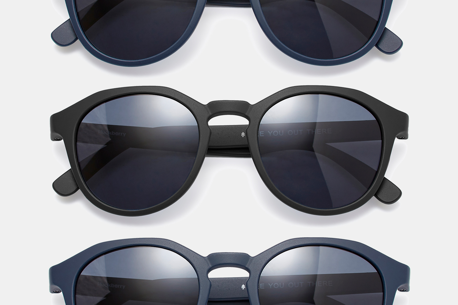 Huckberry polarized Cruisers sunglasses in black and navy