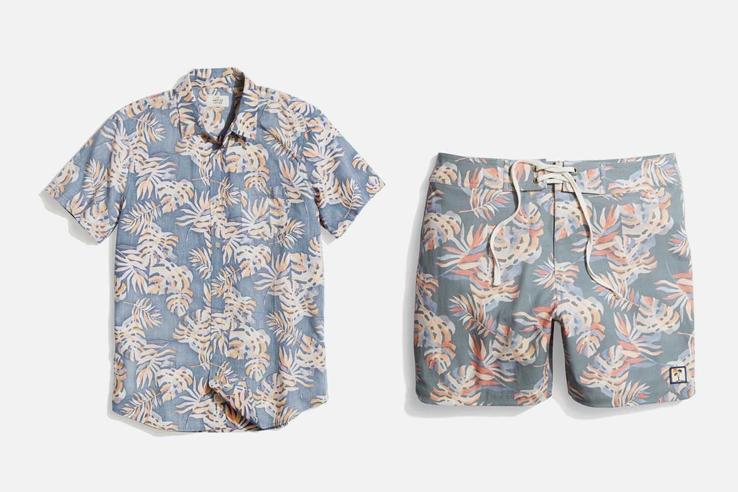 Marine Layer Palm Print Set