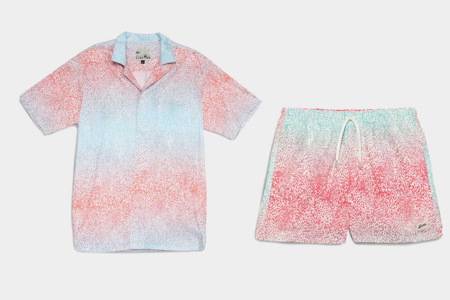Bather Blue Gradient Cheetah Camp Set