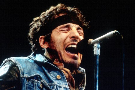 Bruce Springsteen performs during the last show of the 1985 'Born in the U.S.A. Tour'. in Los Angeles, California (Photo by Bob Riha Jr/WireImage)
