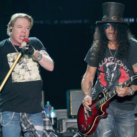 Axl Rose and Slash of Guns N' Roses perform in concert during weekend one of the 2019 ACL Fest at Zilker Park on October 4, 2019 in Austin, Texas