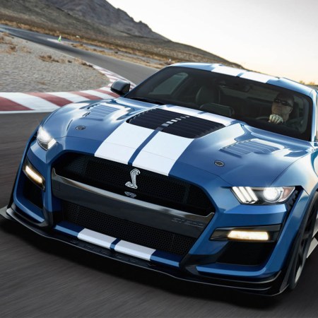 Shelby American Mustang GT500SE on a race track