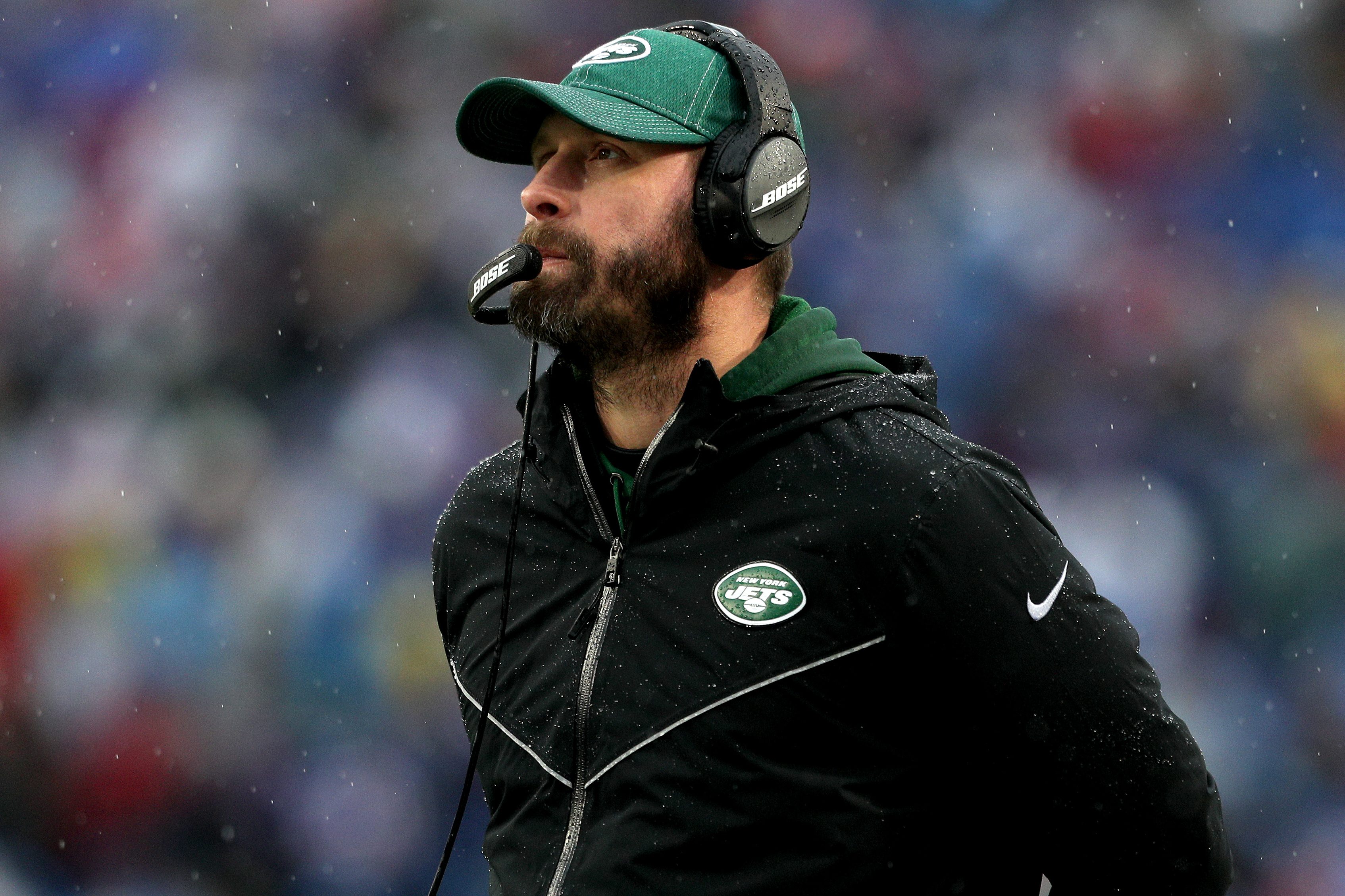 Head coach Adam Gase of the New York Jets looks on during the first quarter of a game. (Bryan M. Bennett/Getty)