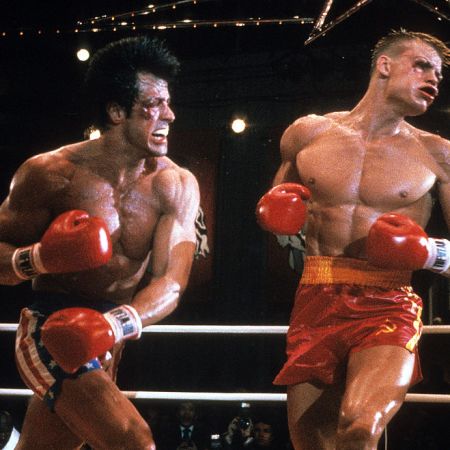 Sylvester Stallone And Dolph Lundgren In 'Rocky IV'