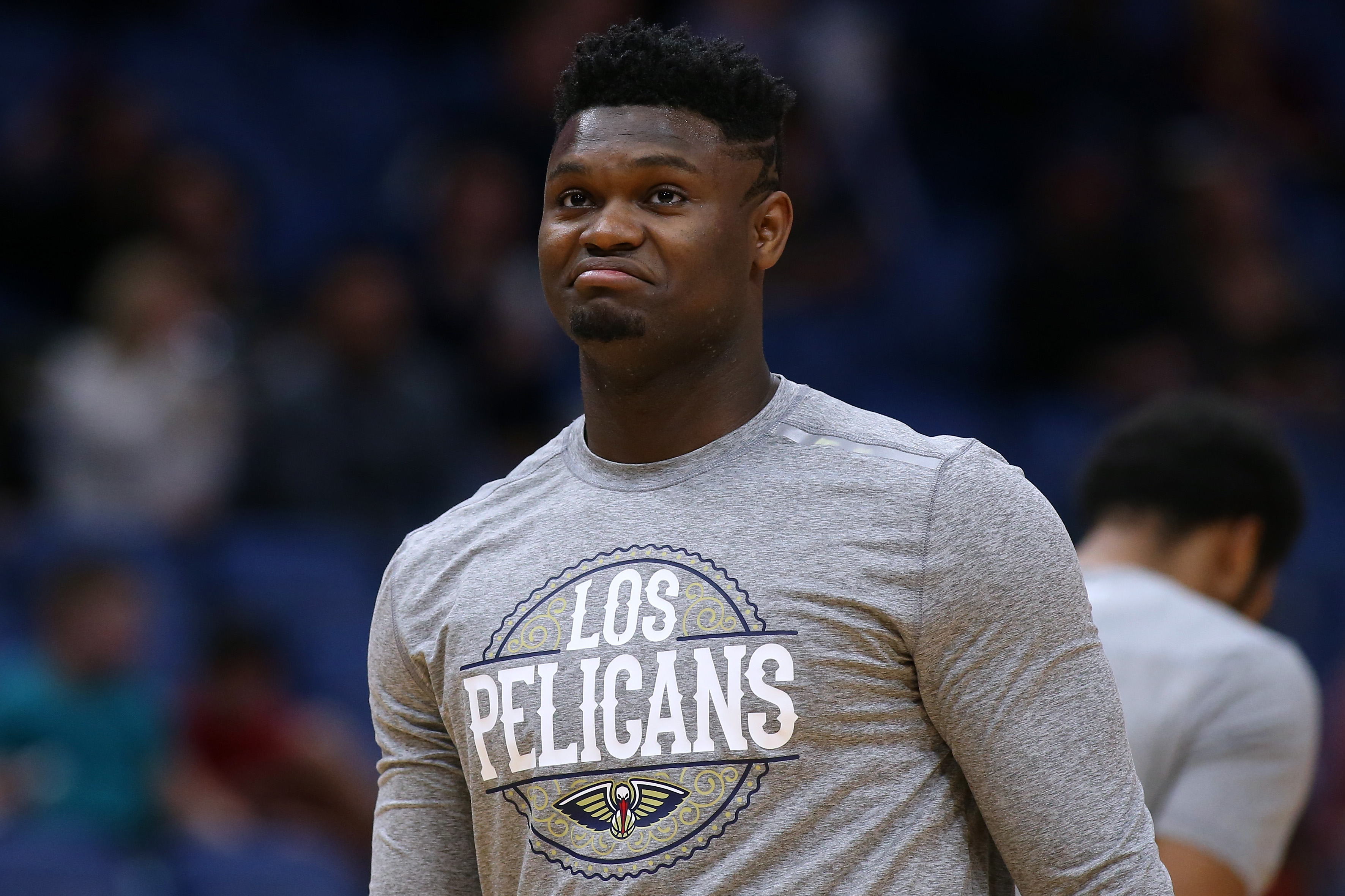 NBA star Zion Williamson of the New Orleans Pelicans in March