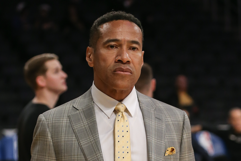 ESPN analyst Mark Jones at Staples Center in Los Angeles, CA.