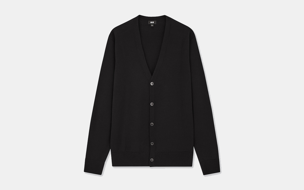 Uniqlo Extra Fine Merino V-Neck Long-Sleeve Cardigan