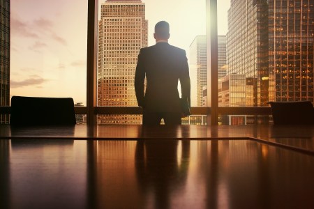 CEO or businessman in office