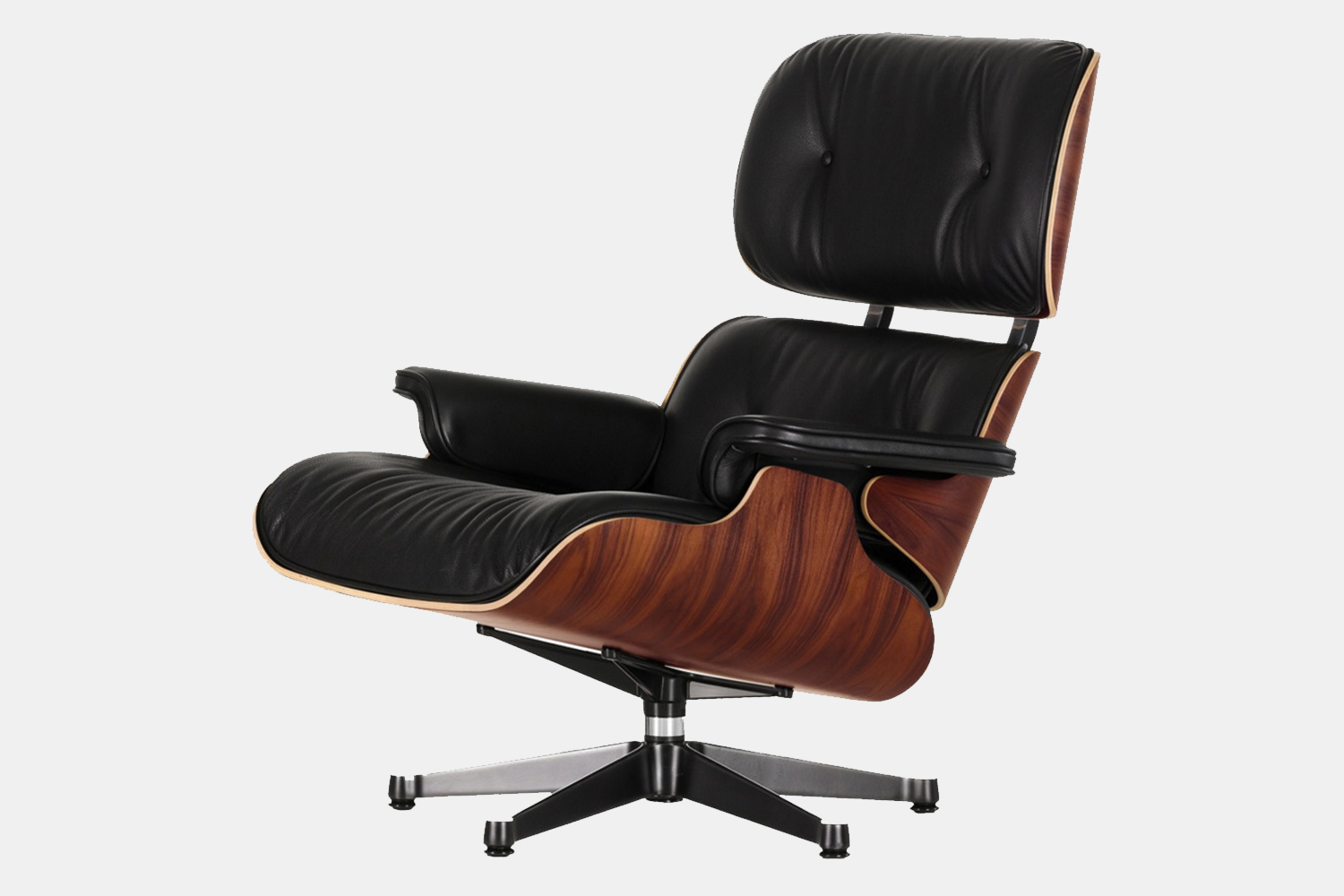 Eames Lounge Chair and Ottoman in leather