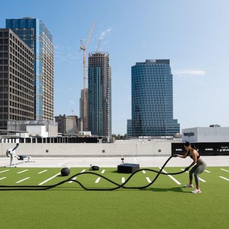 Equinox+ In the Wild outdoor gym in Century City, Los Angeles, California
