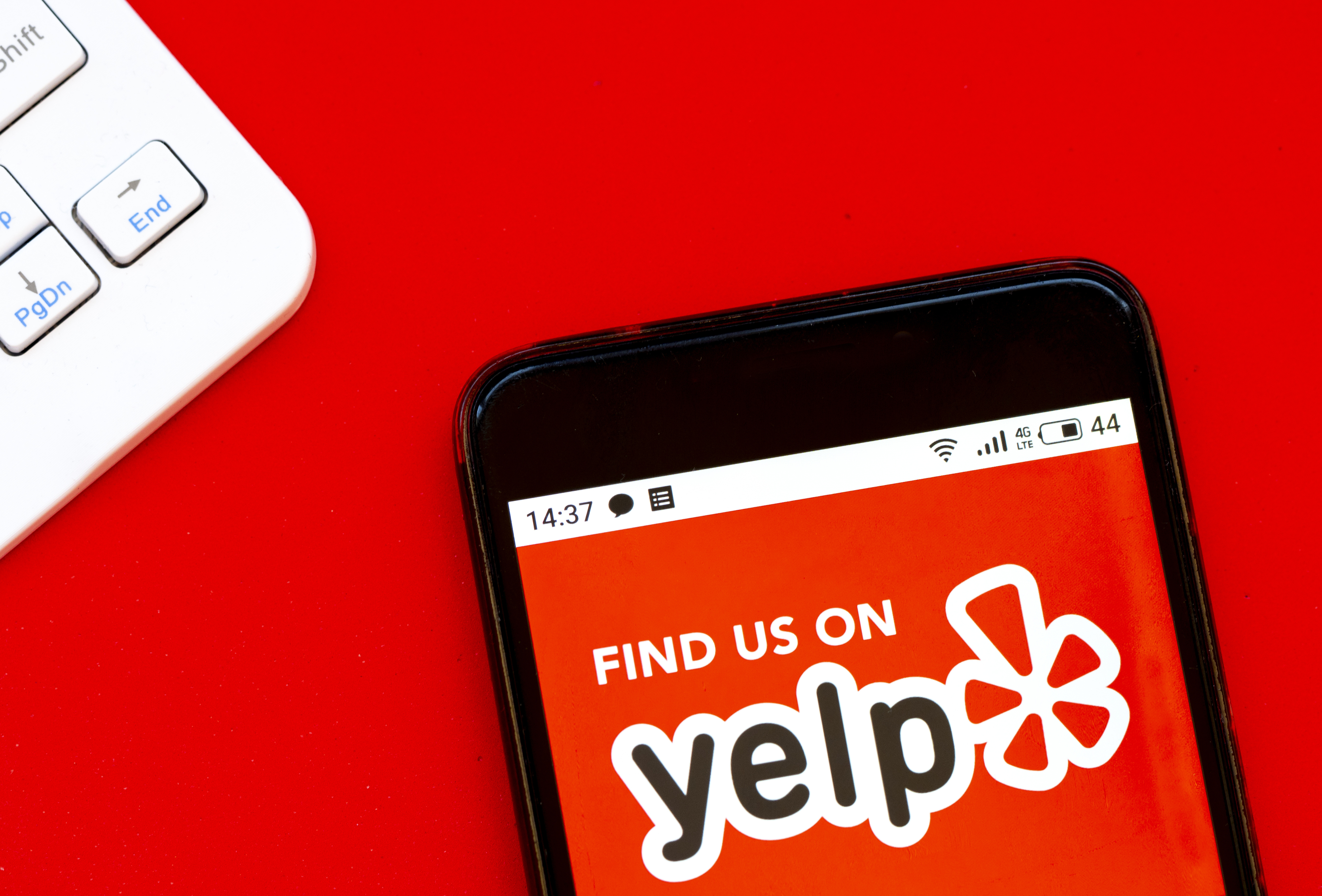 yelp app on a phone