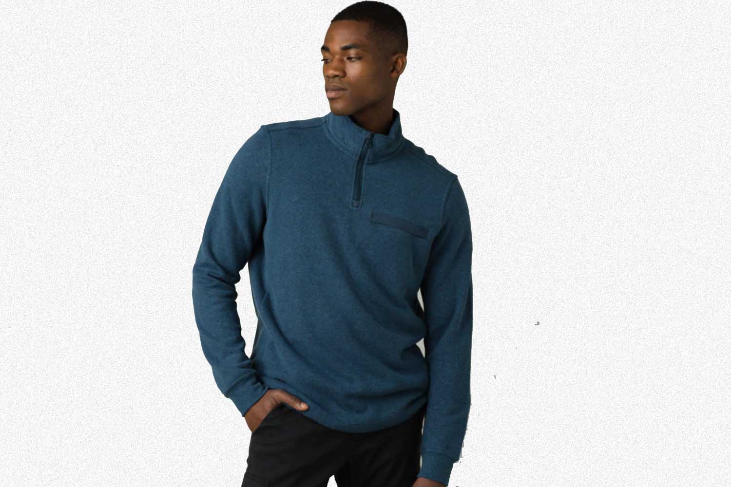 prana quarter zip sweater