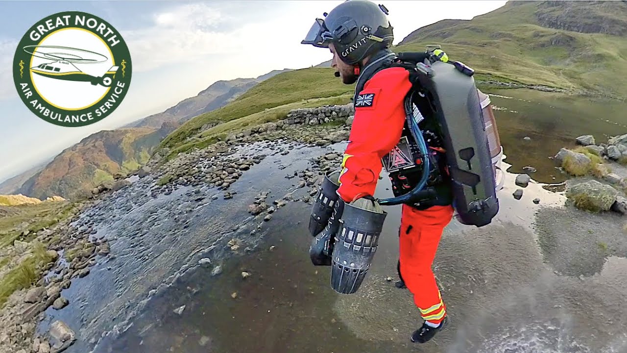 Jet suit rescue test
