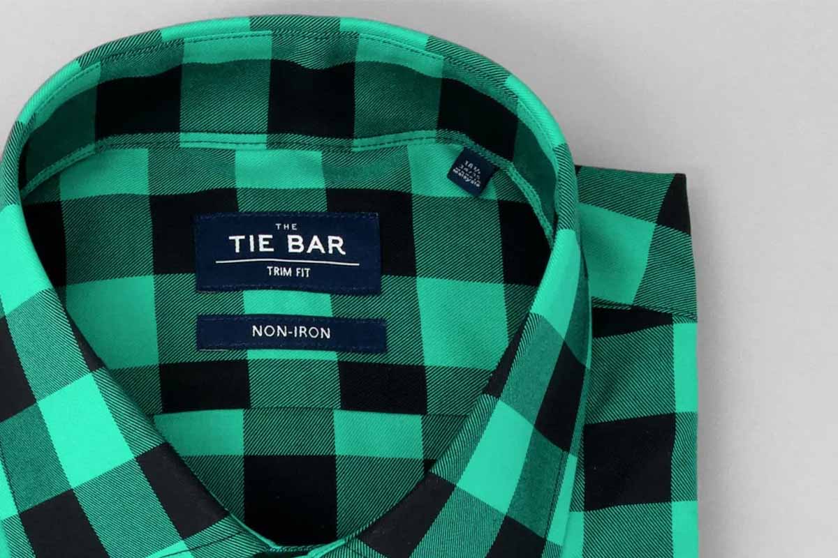 The Tie Bar buffalo check dress shirts