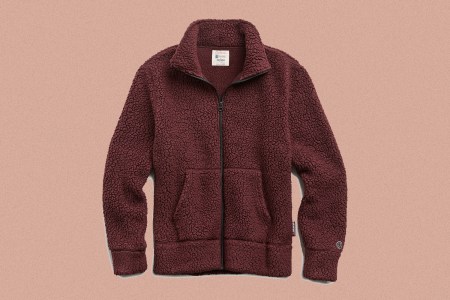 Todd Snyder and Champion Full Zip Polartec Fleece Jacket in raisin
