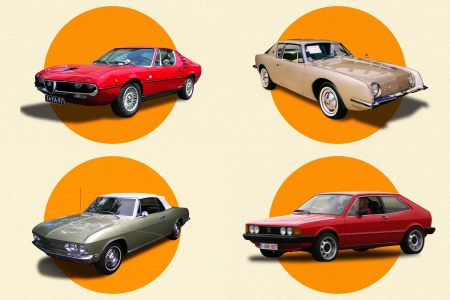 A collage of sports cars, station wagons, vans and other vehicles that are part of our list of the 50 underappreciated cars of all time