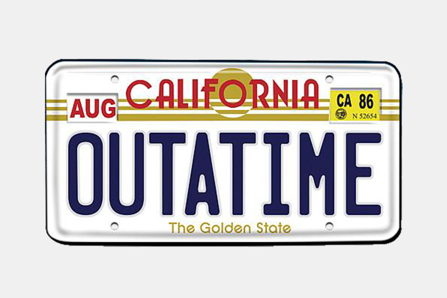 Back to the Future Outatime License Plate Replica