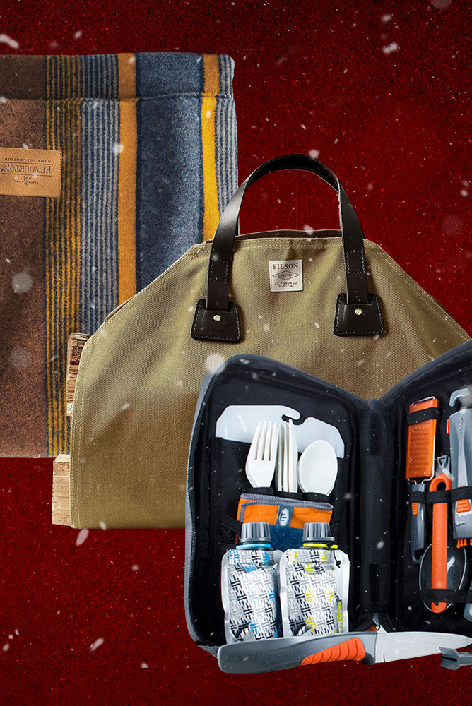 blankets, filson gear, mess kits